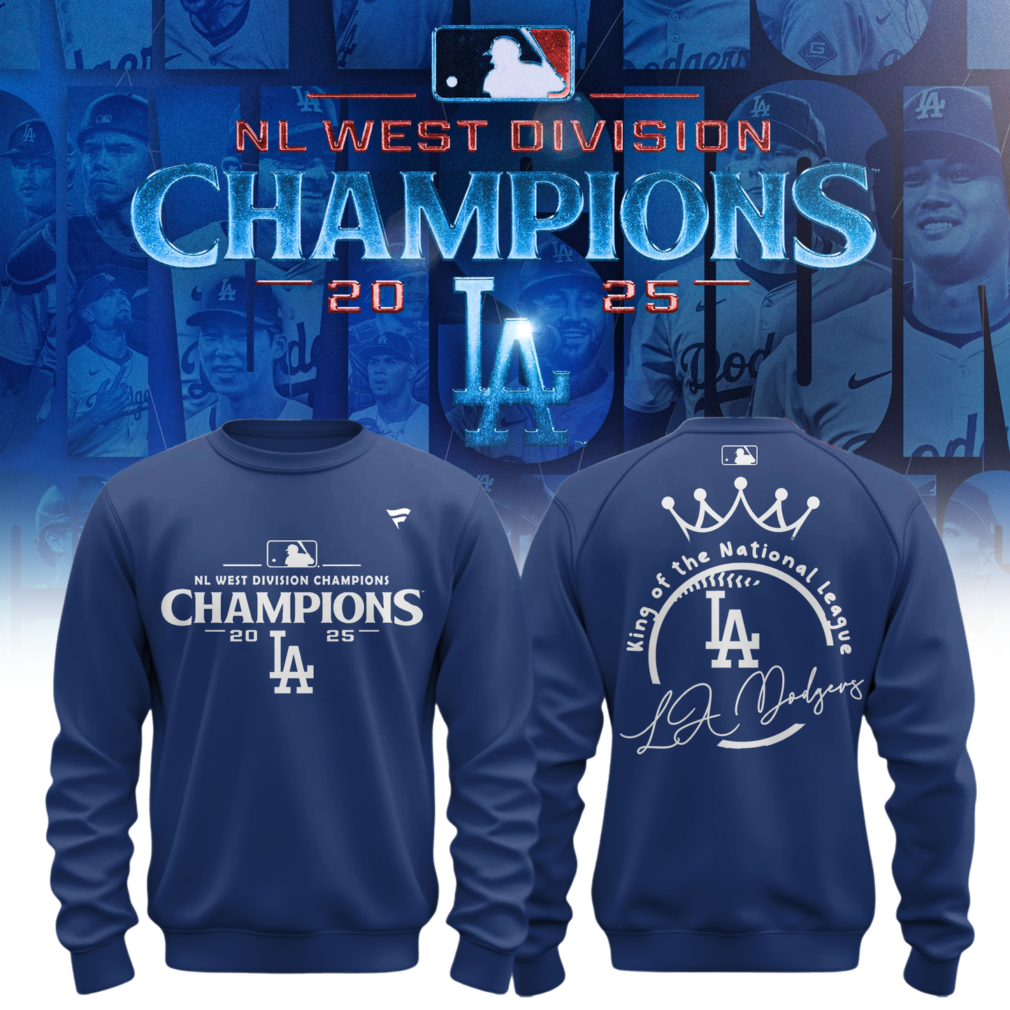 Los Angeles Dodgers 2025 NL West Division Champions Sweatshirt