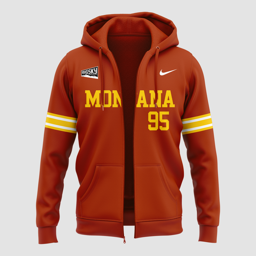 Limited Edition zip hoodie Montana Griz Football for fans.