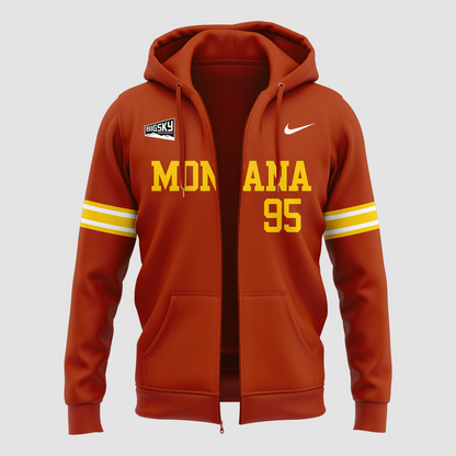 Limited Edition zip hoodie Montana Griz Football for fans.