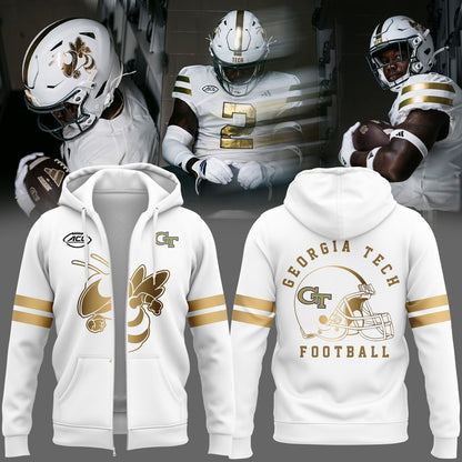 New Version Georgia Tech Football 2025 zip hoodie for fans