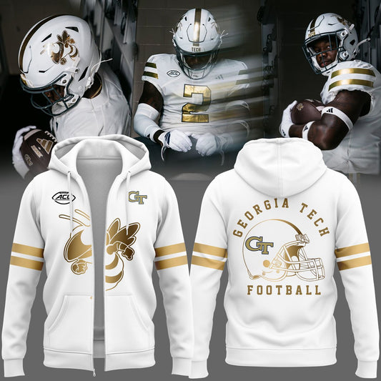 New Version Georgia Tech Football 2025 zip hoodie for fans