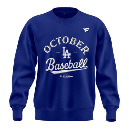 Special New Angeles Dodgers Fanatics Royal 2025 Postseason Locker Room Sweat