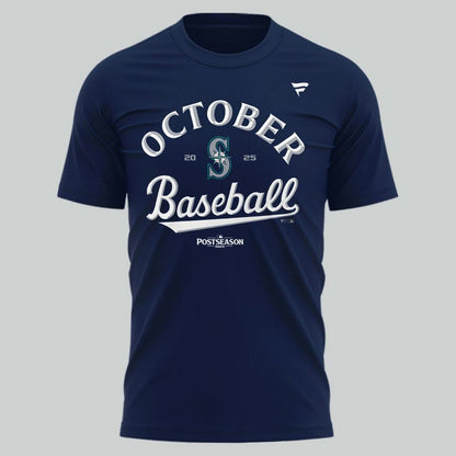 Special New October Baseball Clinched Seize The Moment Post Season 2025 T-Shirt