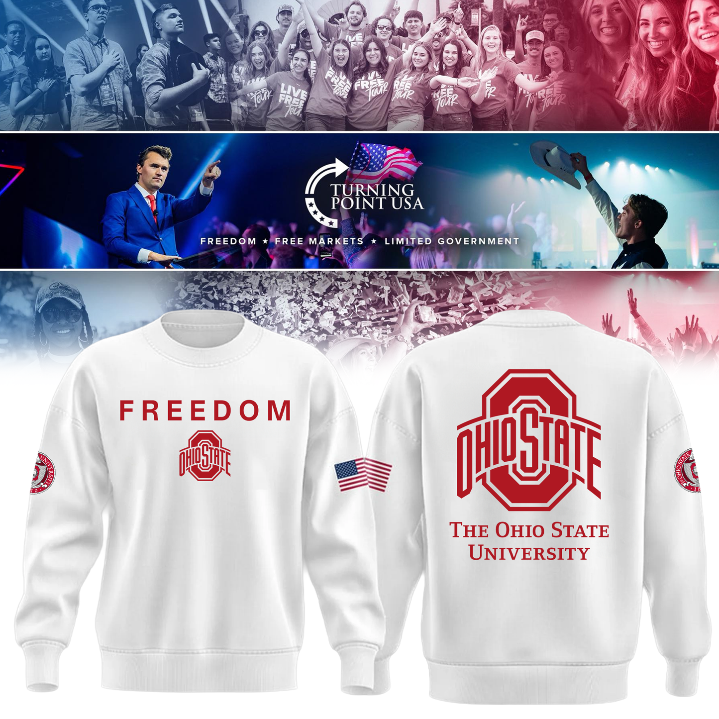 Limited Edition Ohio State Buckeyes x Turning Point USA Sweatshirt
