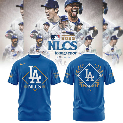 Los Angeles Dodgers Blue National League Division Series Champions Locker Room Combo Tshirt