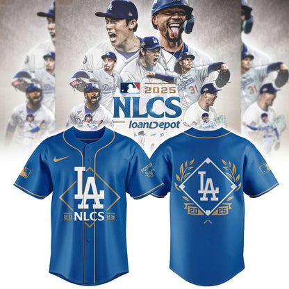 Los Angeles Dodgers Blue National League Division Series Champions Locker Room Baseball Jersey